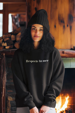 Hoody unisexe en coton bio - Respecte ta mer