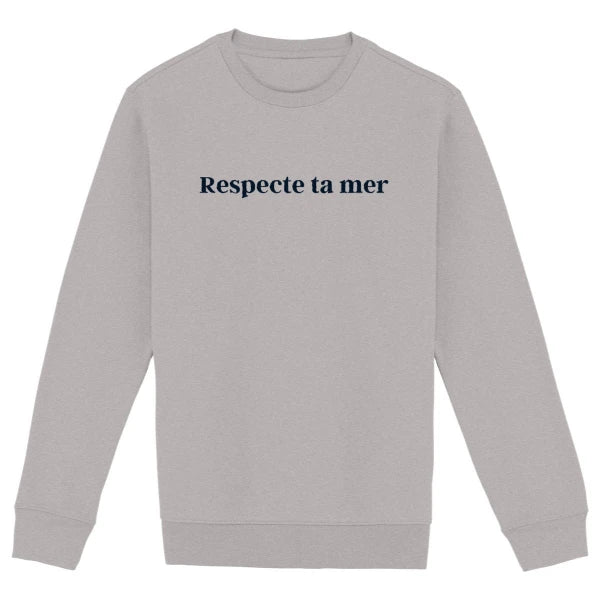 Sweat-shirt unisexe en coton bio - Respecte ta mer