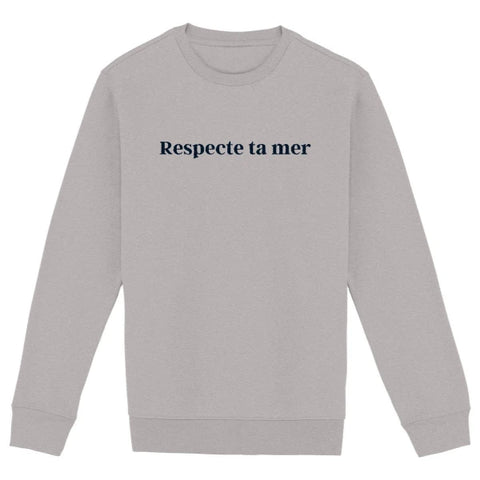 Sweat-shirt unisexe en coton bio - Respecte ta mer