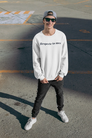 Sweat-shirt unisexe en coton bio - Respecte ta mer