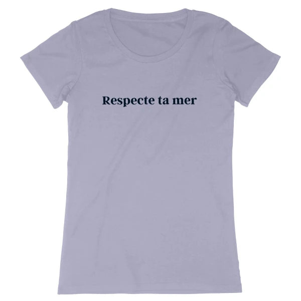 T-shirt femme en coton bio - Respecte ta mer