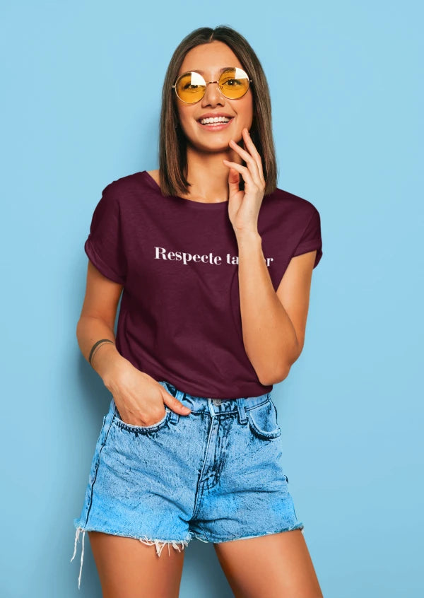 T-shirt femme en coton bio - Respecte ta mer