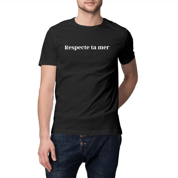 T-shirt homme en coton bio - Respecte ta mer