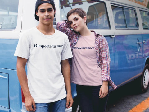 T-shirt homme en coton bio - Respecte ta mer