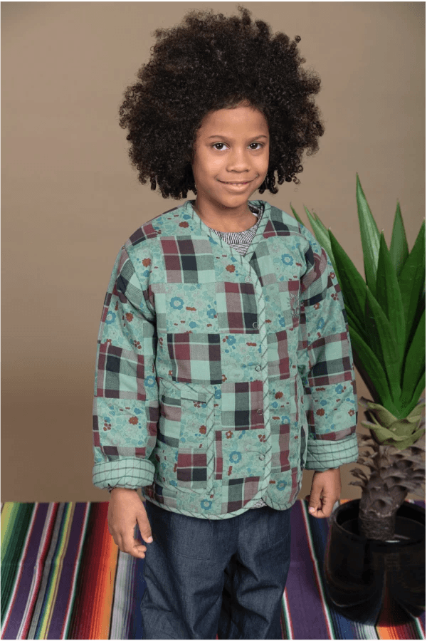 Veste enfant Patchwork Céladon