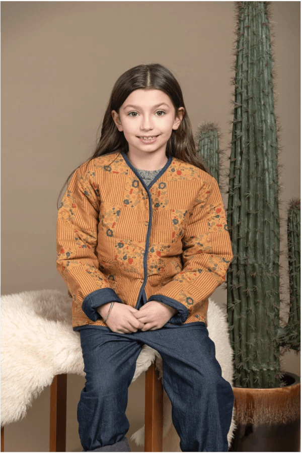 Veste enfant Patchwork Terracotta