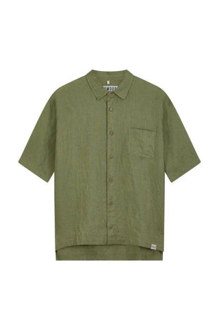 DINGWALLS Organic Linen Shirt Khaki