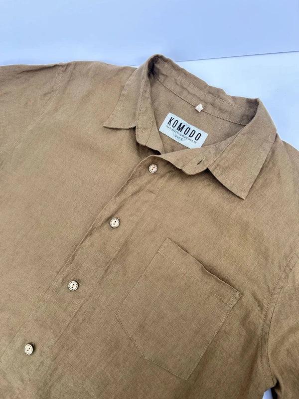 DINGWALLS - Linen Shirt Khaki