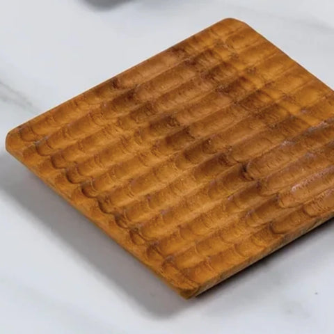 Dessous de verre en bois fait main carré