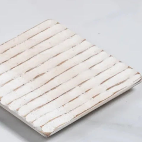 Dessous de verre en bois fait main carré