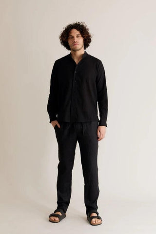 AUGUST - Linen Trouser Black