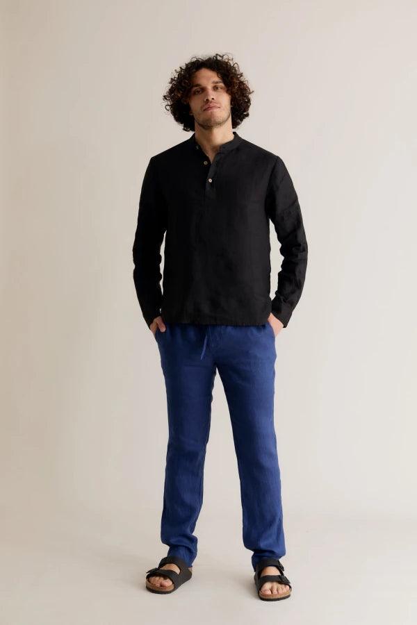 AUGUST - Linen Trouser Navy