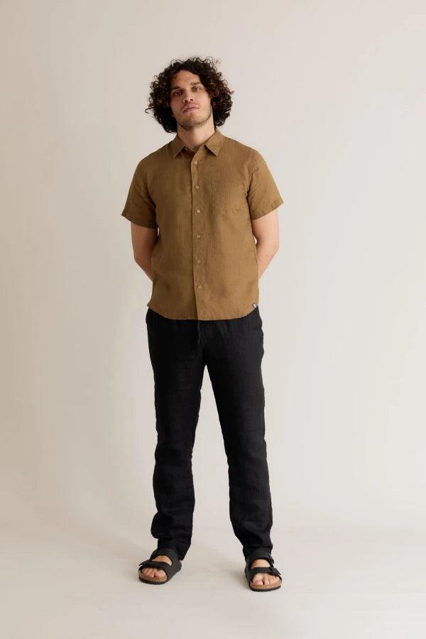 DINGWALLS - Linen Shirt Khaki