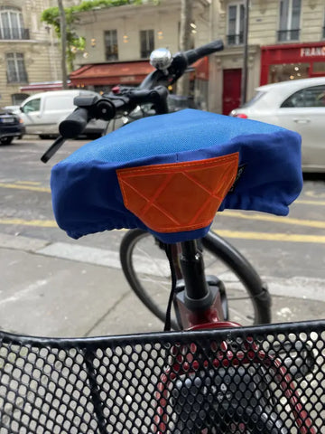Protège selle de vélo en tissu upcyclé
