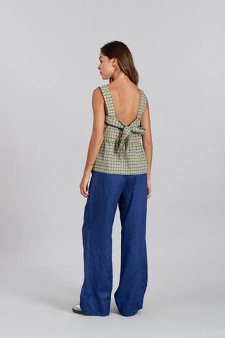 CAITLIN - Organic Cotton Top Summer Check