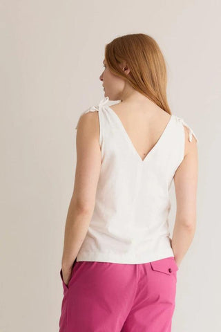 CELIA - GOTS Organic Cotton Vest Off White