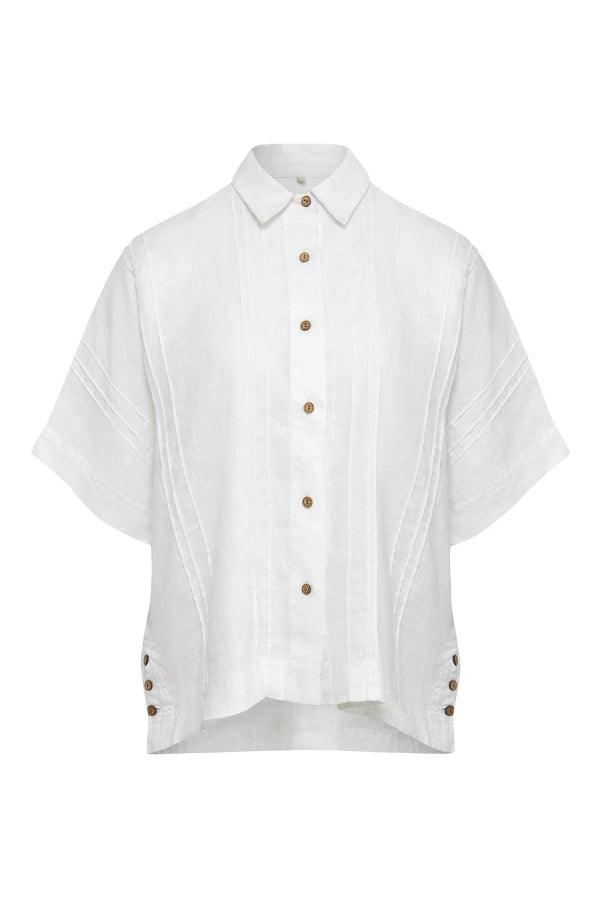 KIMONO Organic Linen Shirt - Off White