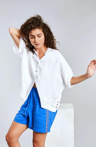 KIMONO Organic Linen Shirt - Off White