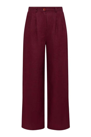 LION - Linen Trousers Berry