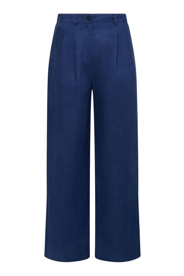 LION - Linen Trousers Navy