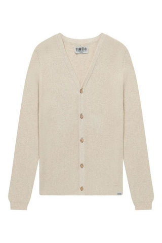 LUCAS - Organic Cotton Cardigan Ivory Melange