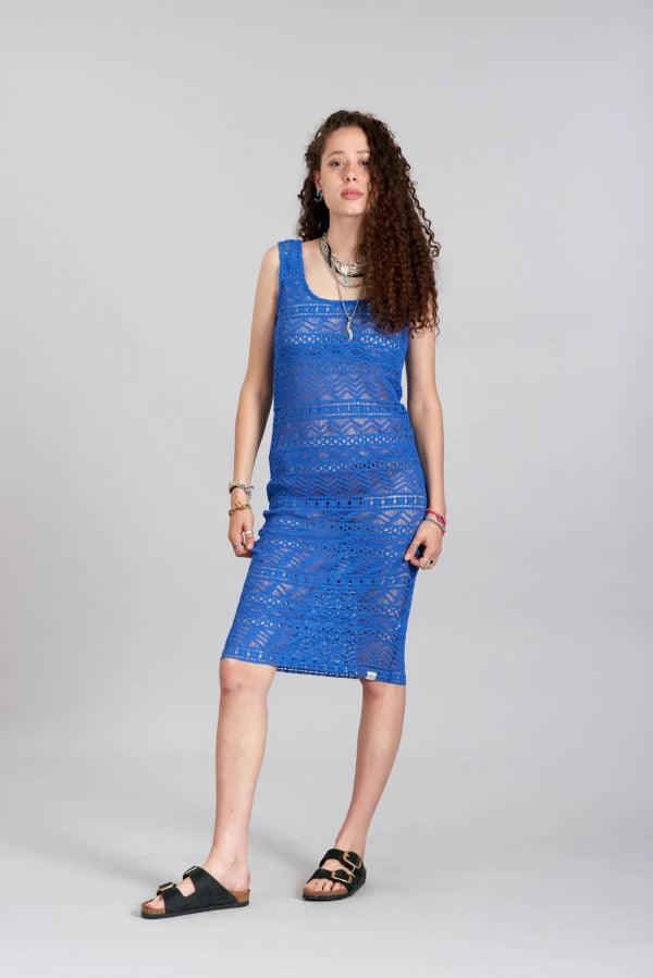 LAGO - Organic Cotton Dress Sapphire Blue