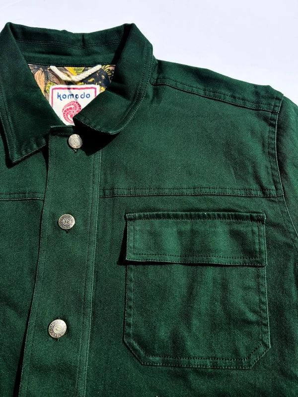 LANDON - Organic Cotton Jacket Forest Green