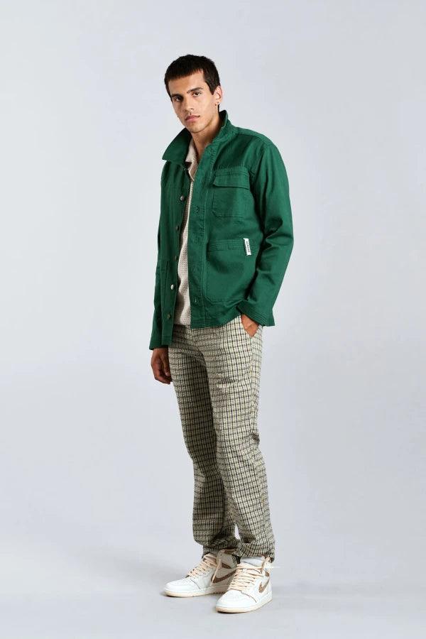 LANDON - Organic Cotton Jacket Forest Green