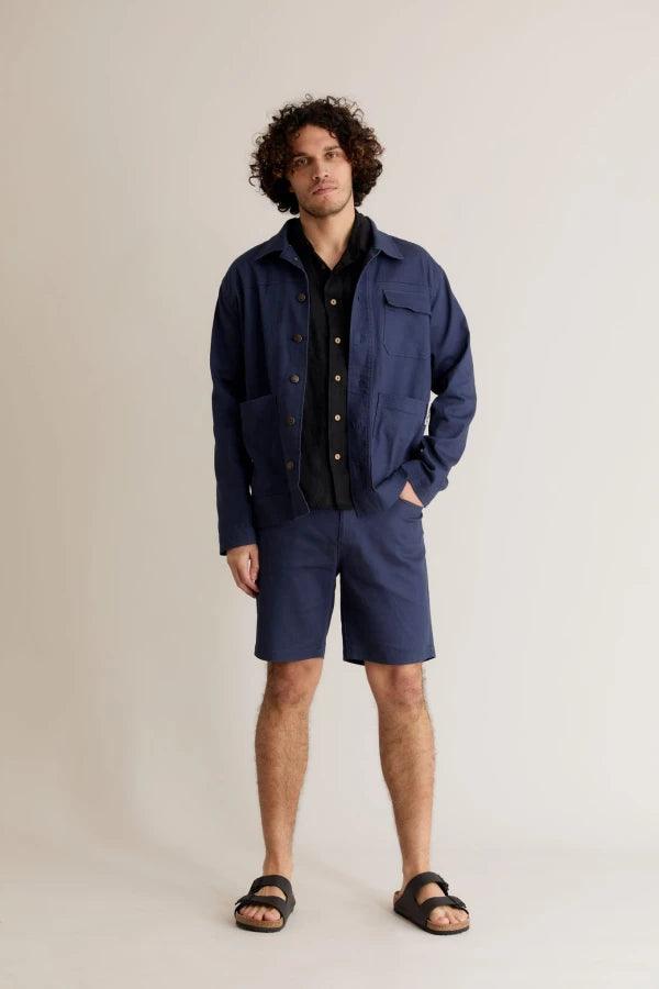 LANDON - Organic Cotton Jacket Navy