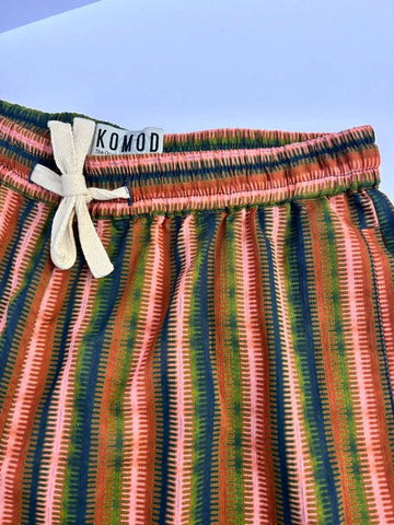 LEAH - Organic Cotton Shorts Green Stripe