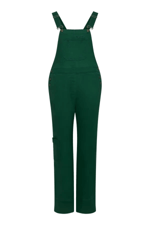 LENI - Cotton Dungarees Forset Green