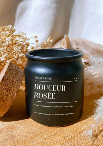 Bougie Artisanale Parfumée - Douceur Rosée