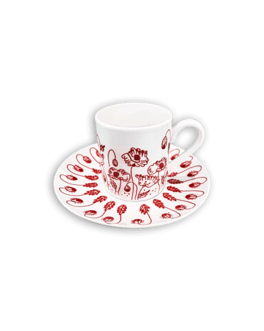 Red Poppy Coffee Cup - Tableware