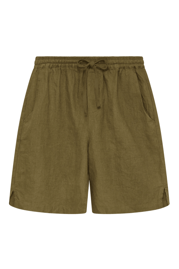 JERRY - Linen Shorts Khaki