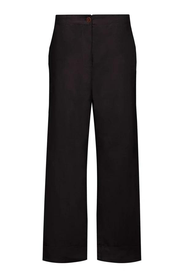 TANSY - Organic Cotton Trousers Black