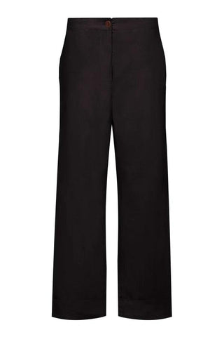 TANSY - Organic Cotton Trousers Black