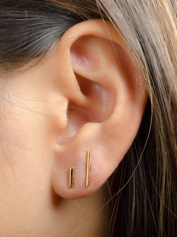 Boucles d’oreilles minimalistes Les Discrètes en or