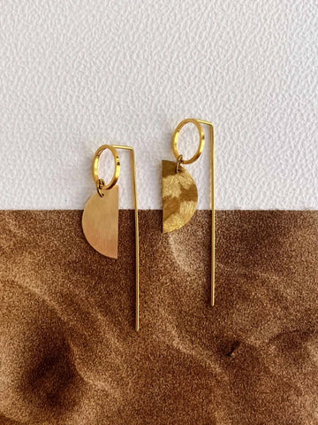 Boucles d'oreilles minimalistes or