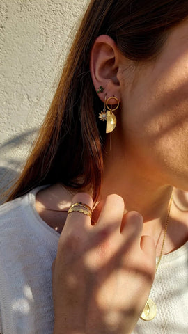 Boucles d'oreilles minimalistes or