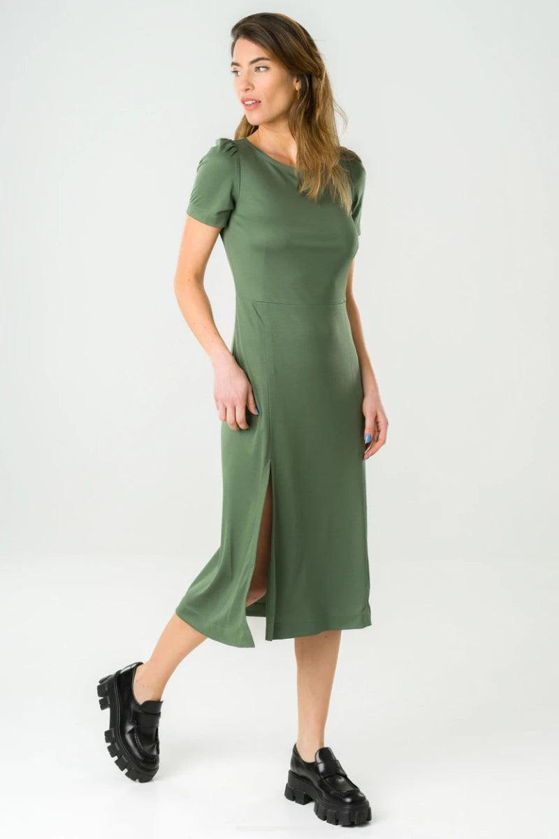 Robe Victoria vert bronze