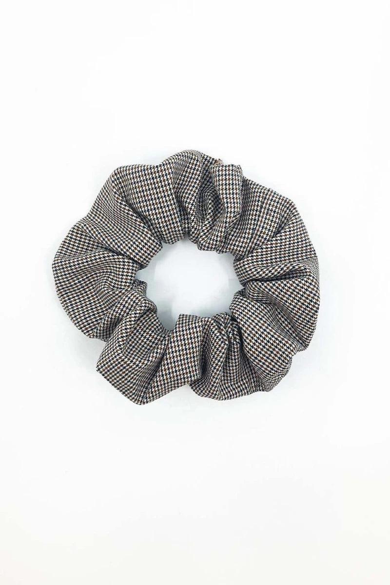 Scrunchie carreaux pied de poule