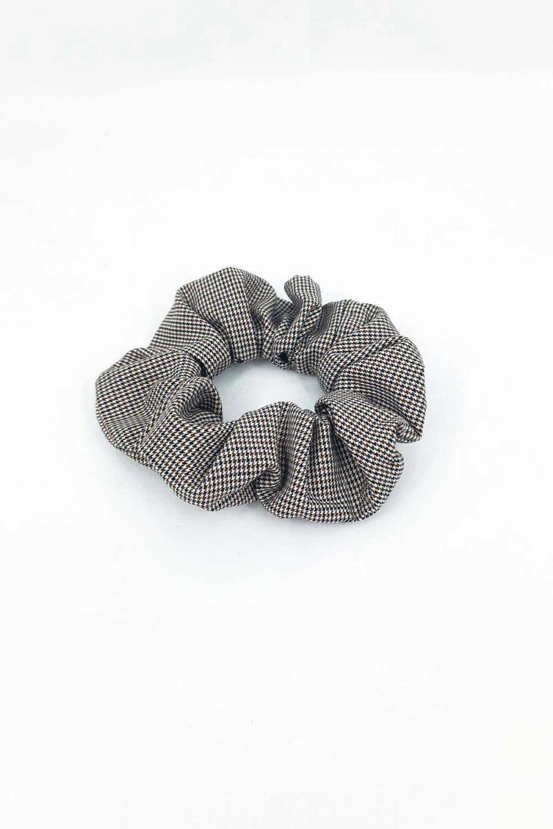 Scrunchie carreaux pied de poule