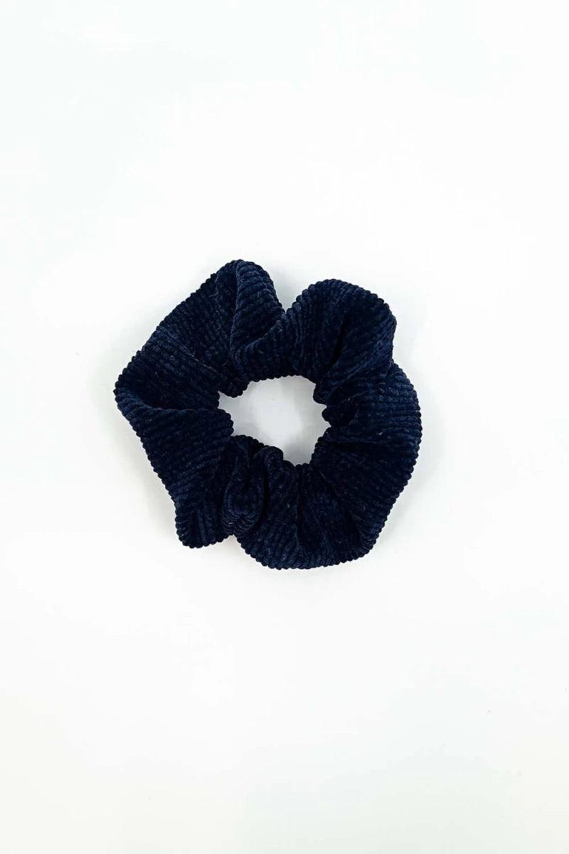 Scrunchie velours côtelé noir