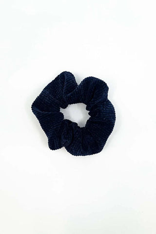 Scrunchie velours côtelé noir