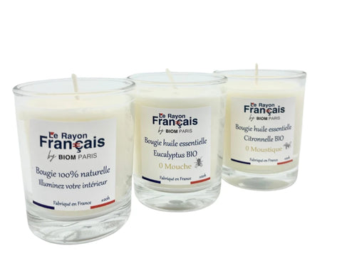 Bougie Naturelle, 100% Fabriquée en France