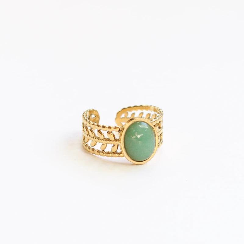 Bague Laurier Aventurine