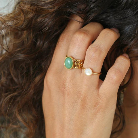 Bague Laurier Aventurine