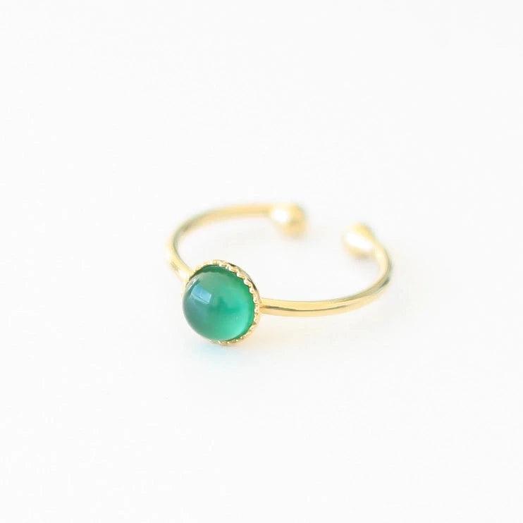 Bague petite Agate Verte