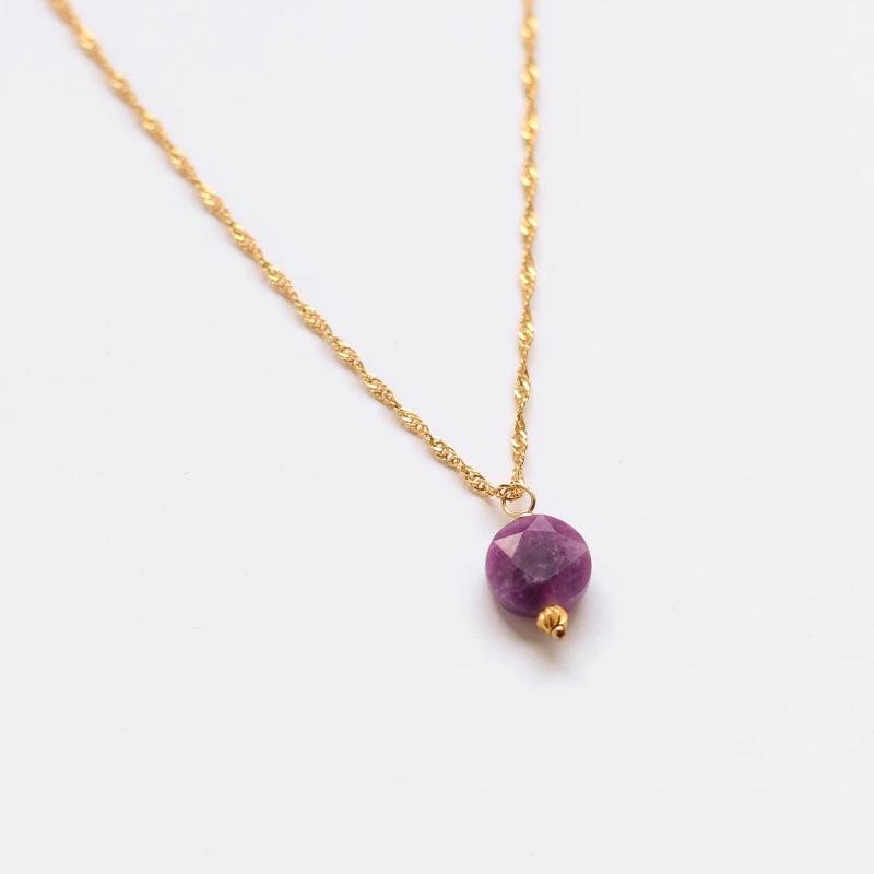 Collier scintillant Lépidolite