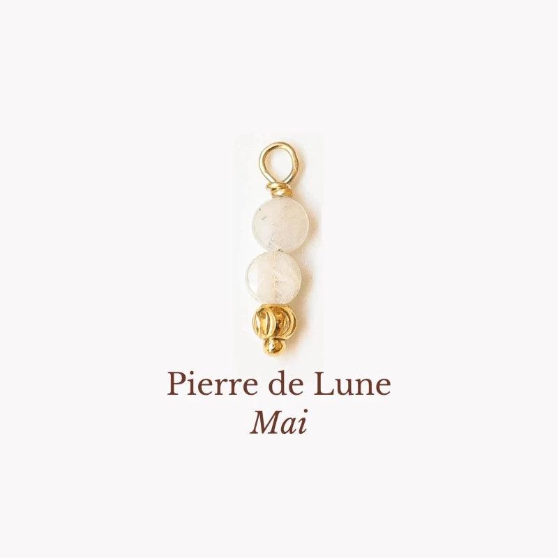 Pendentif Pierre de naissance Perle dorée